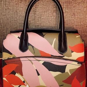 A  New Day Colorful Satchel with Black Handles